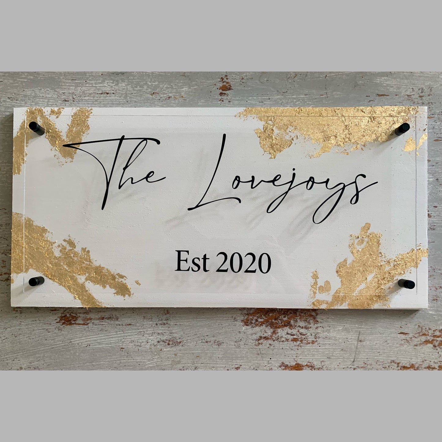 Custom 3D Wood + Acrylic Custom Sign 1’x2’ with Gold accent