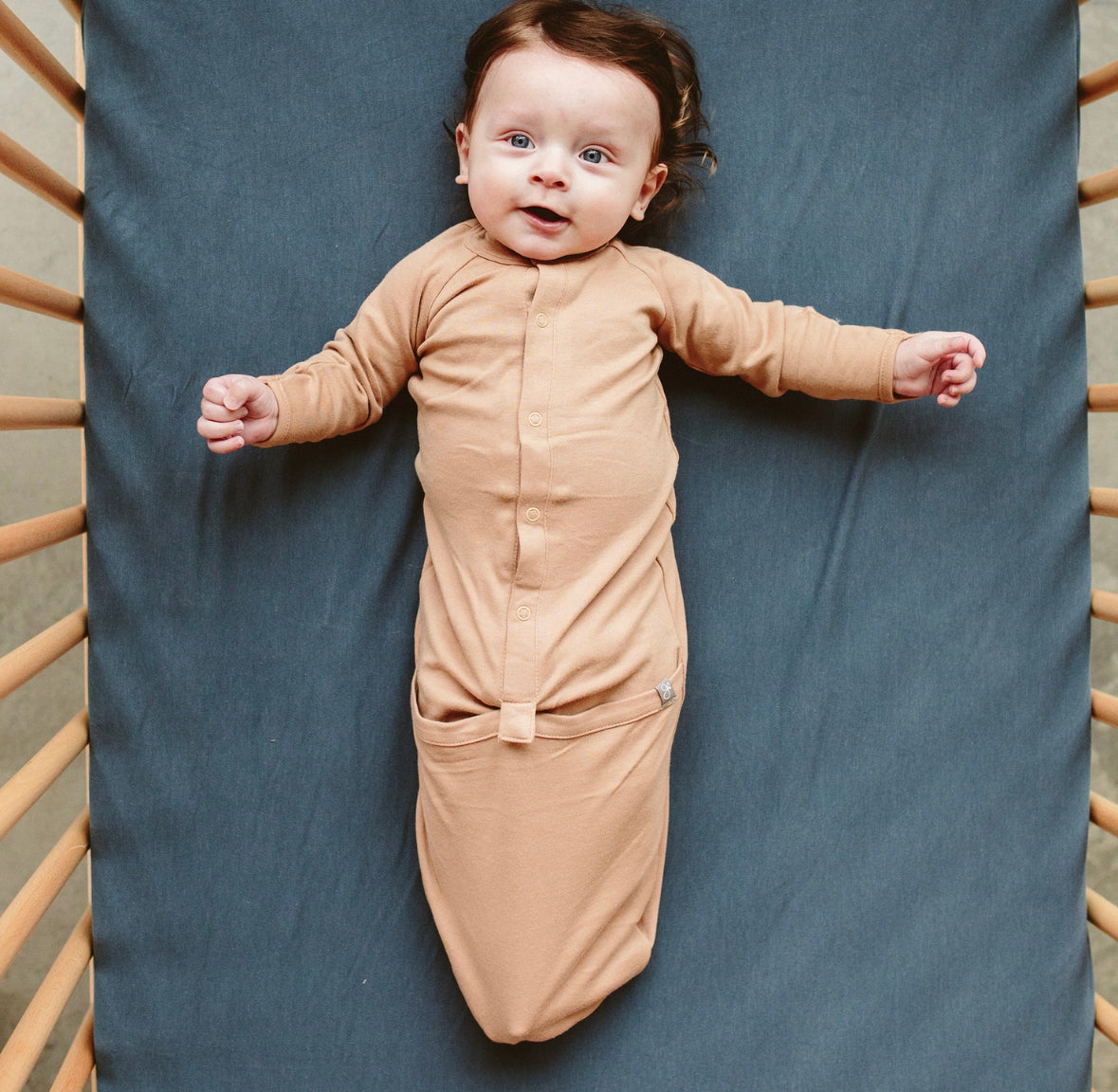 Viscose Bamboo + Organic Cotton Convertible Gown - Sandstone
