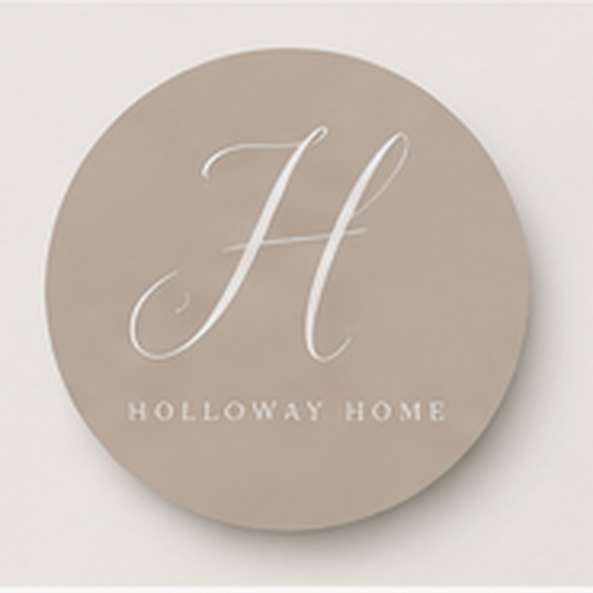 Circle logo sticker product mockup with sample branding