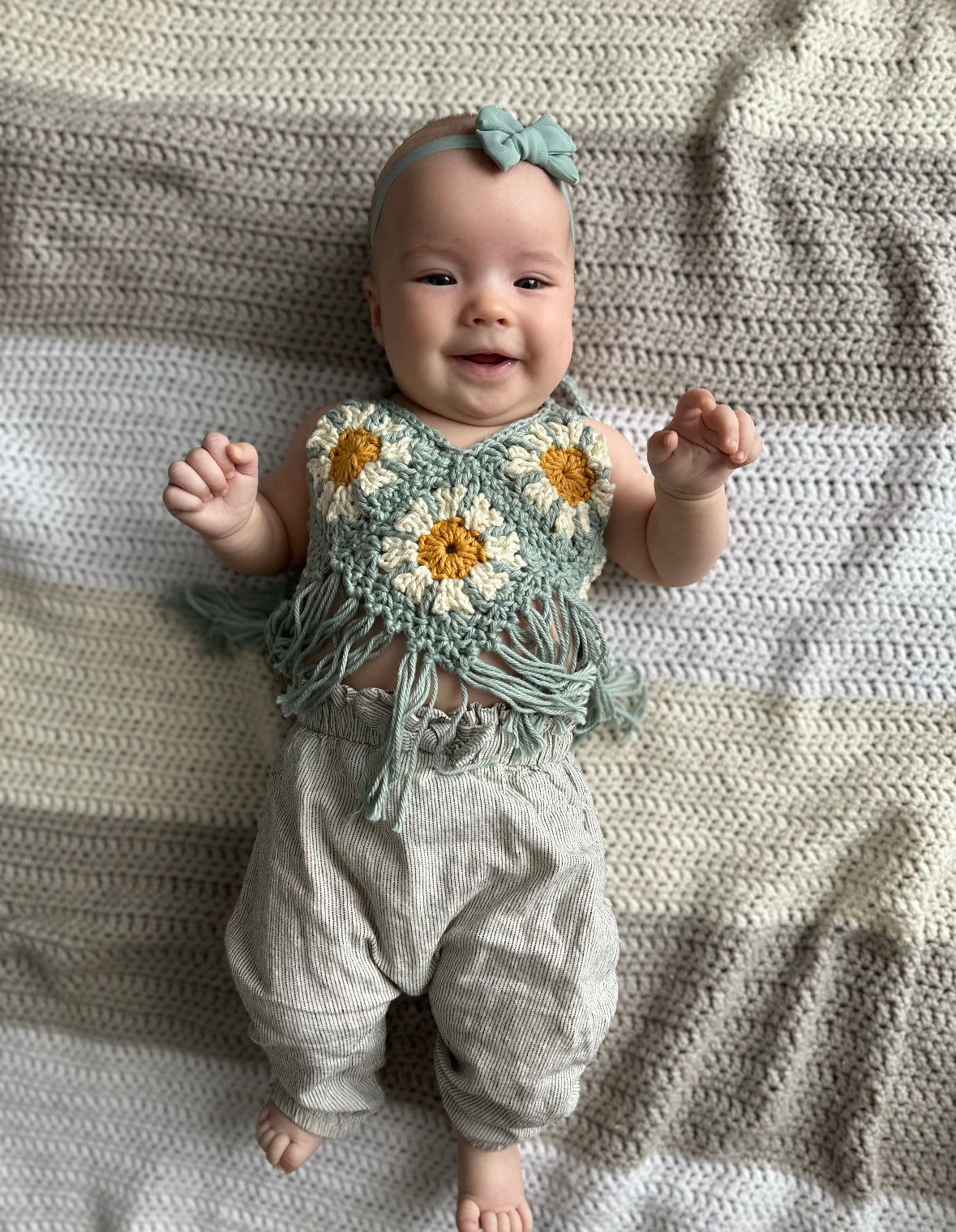 Teal, White & Yellow