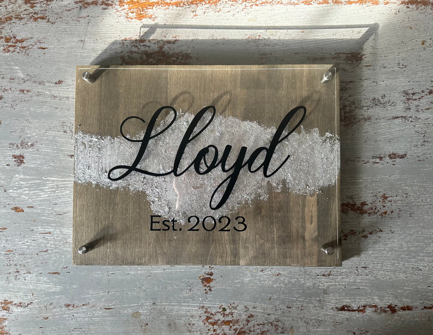 Custom Last Name Established Sign