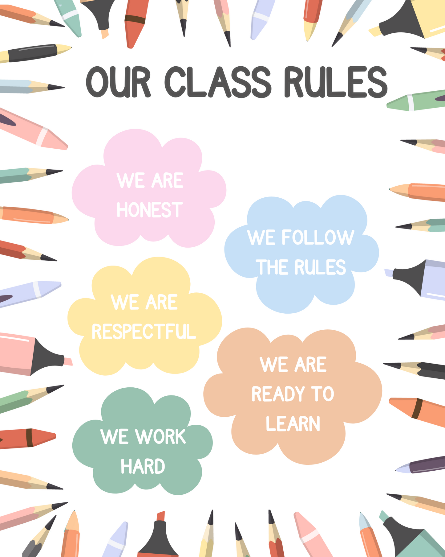 11pc Classroom Digital Download Posters