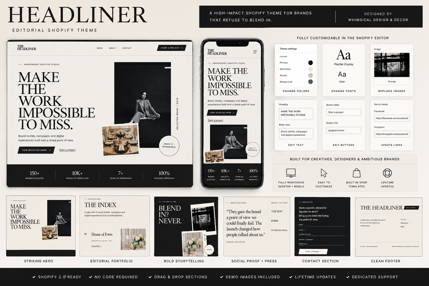 HEADLINER editorial Shopify theme promotional cover preview