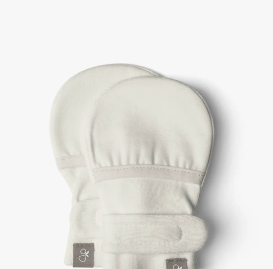 Viscose Bamboo + Organic Cotton Baby Mitts - Cloud