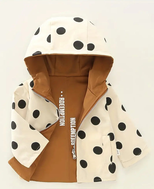 Pre-Order reversible polka dot windbreaker