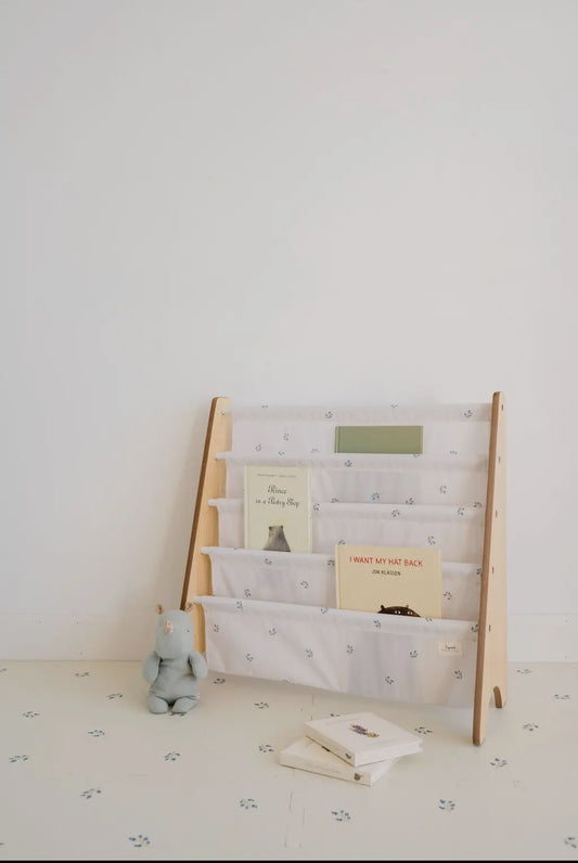 Recycled Fabric Kids Book Rack -
Blueberry Colors