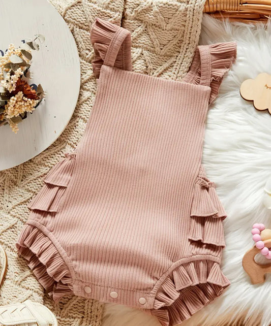 Pre-order pink ruffle romper