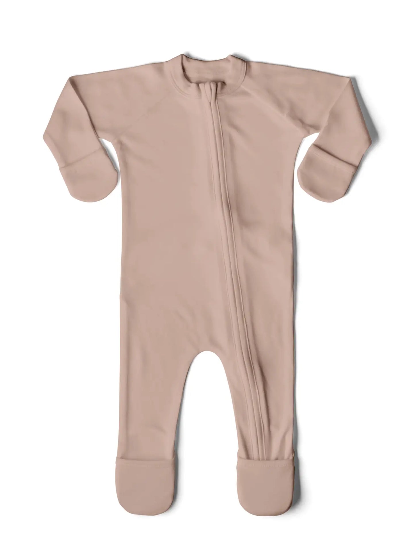 Viscose Bamboo + Organic Cotton Footie - Rose