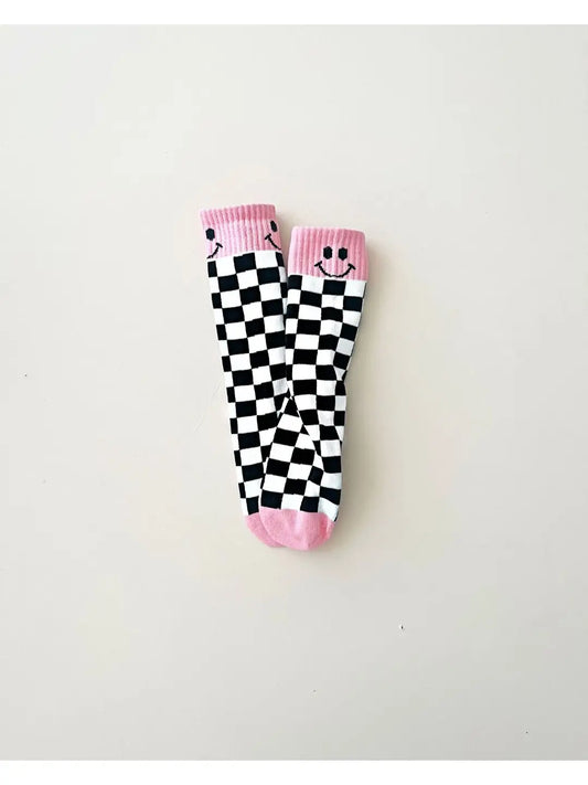 Pre-Order Checkered Smiley Socks