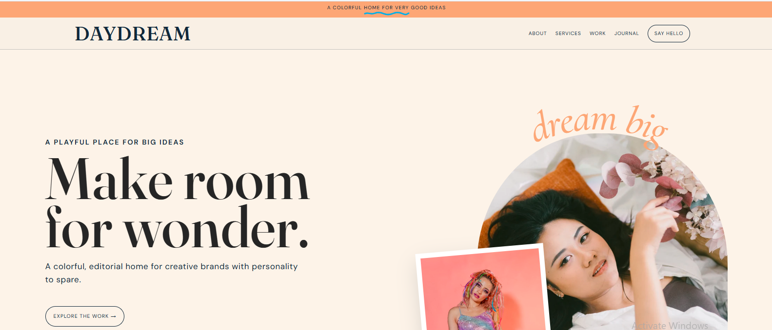 Daydream Shopify theme desktop homepage preview
