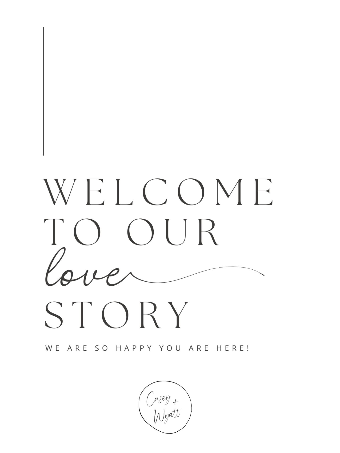 Welcome to our love story template