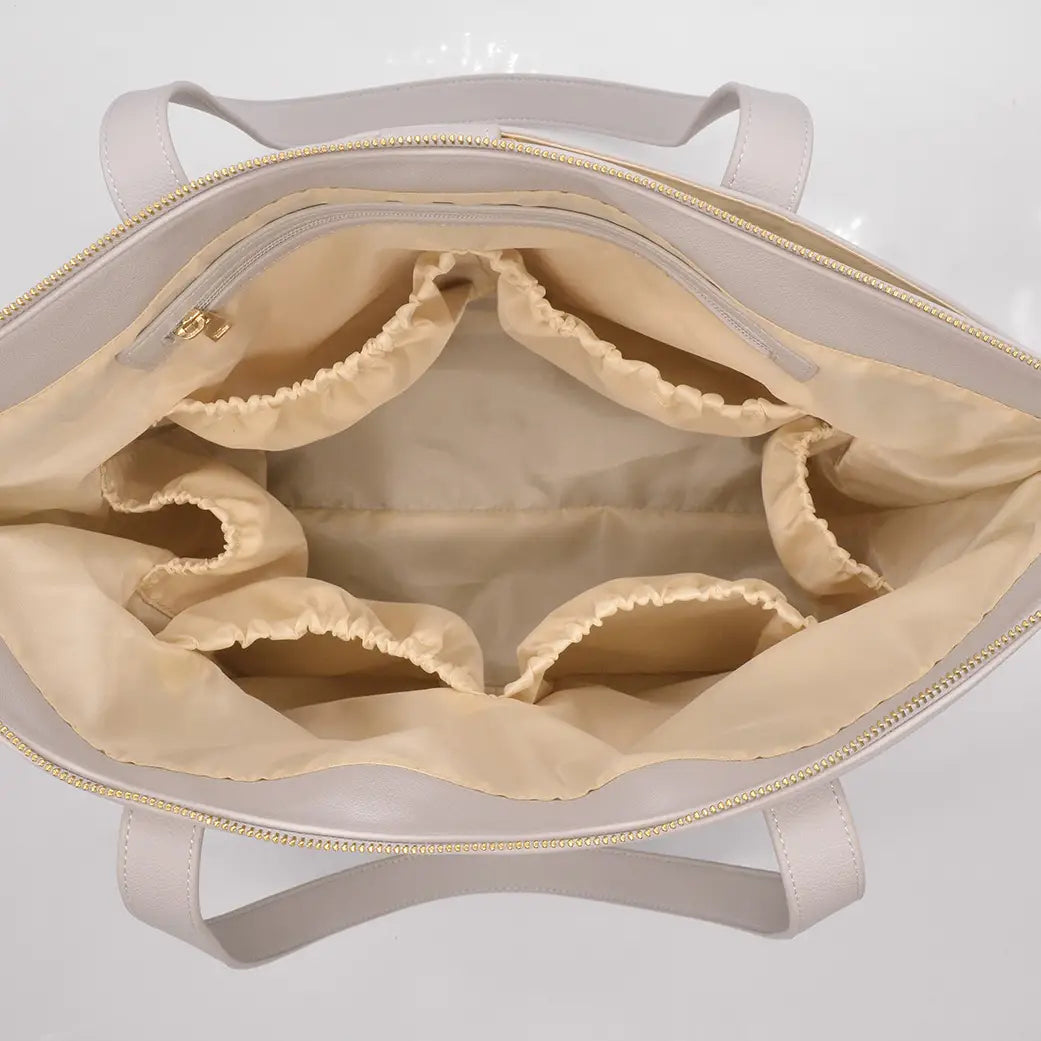 The Tote - Cream Diaper Bag